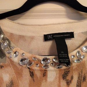 EUC (rarely worn) Crystal Embellished top